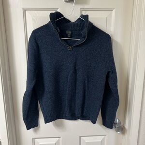 J. Crew women’s Navy Zip-Up Sweater